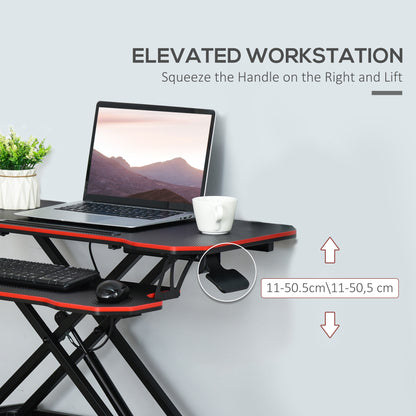 Liftable Computer Stand Height Adjustable Ergonomic E-sports Desktop Stand PC w/ Keyboard Tray Widely Compatible