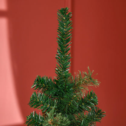 5.5ft Narrow Christmas Tree, Tall Pencil Slim with Realistic Branches, 412 Tip Count and 21 Pine Cones, Pine Needles Tree