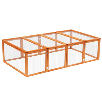 Rabbit Hutch W/ Mesh Wire, 181Lx100Wx 48H cm-Wood