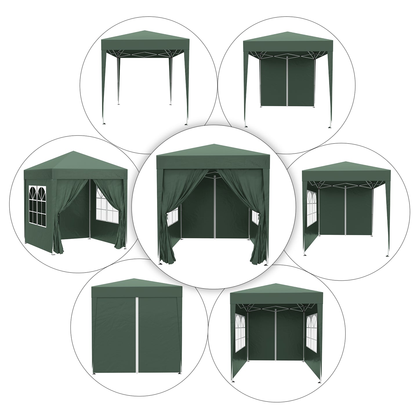 2 x 2m Pop-Up Gazebo-Green