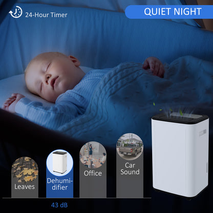 Home Dehumidifier for Bedroom,  6000mL Portable, with 24H Timer, 3 Dehumidifying Modes, 20L/Day, for Home Laundry Basement