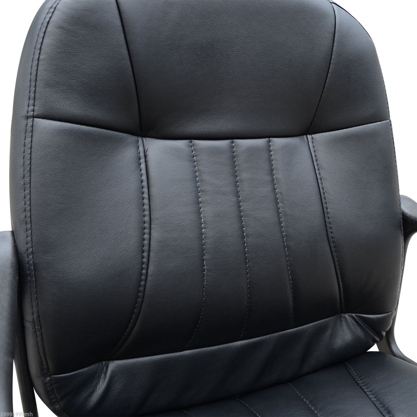 Homcom Black Leather Desk Chair, Swivel Pu Leather Office Chair