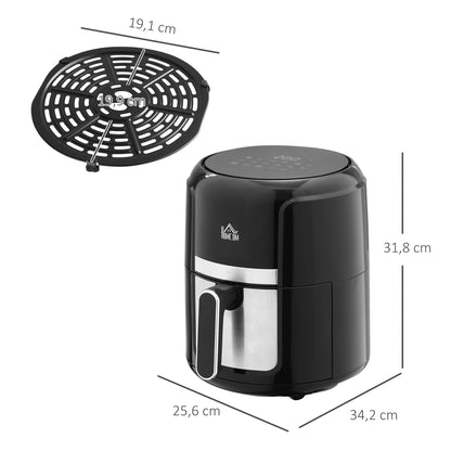 Air Fryers, 1300W 4L Air Fryers Oven with Rapid Air Circulation, Adjustable Temperature, Timer and Nonstick Basket, Black