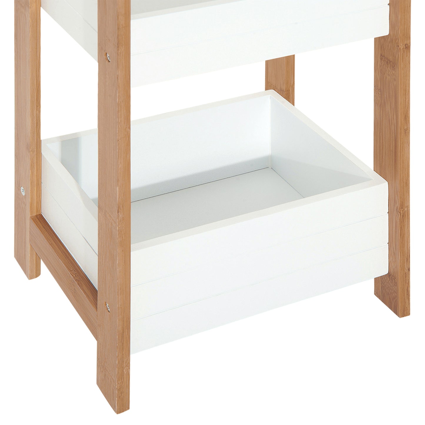 Bathroom Floor Cabinet, 3-Tier, Bathroom Rack-Bamboo