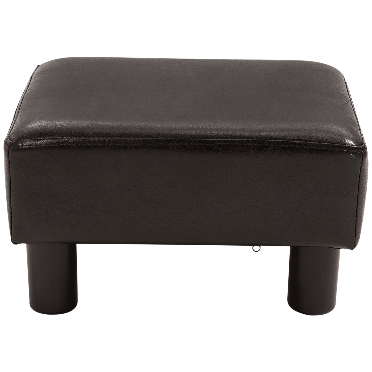 Foot Rest Stool, Leather, Wooden Frame, Max Load 150KG