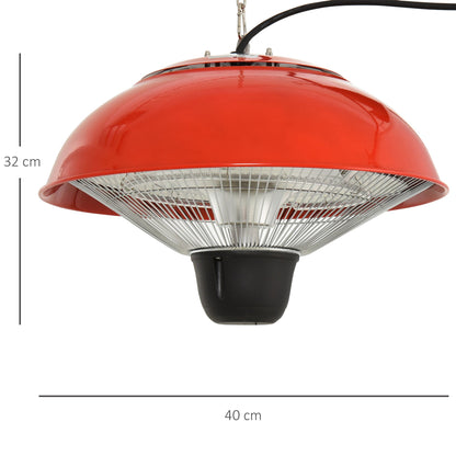 Patio Heater, 1500W,  Aluminium-Red