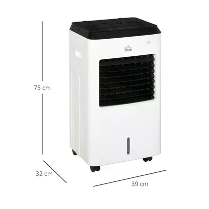 3-IN-1 Portable Air Cooler, Heater, Humidifier with Ice Crystal Box, 3 Speed 3 Mode, 7.5 Hour Timer