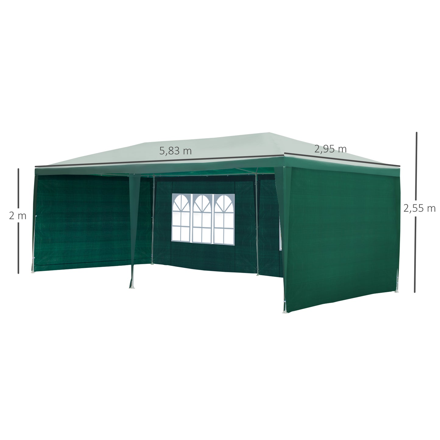 6x3 m Gazebo Marquee-Green