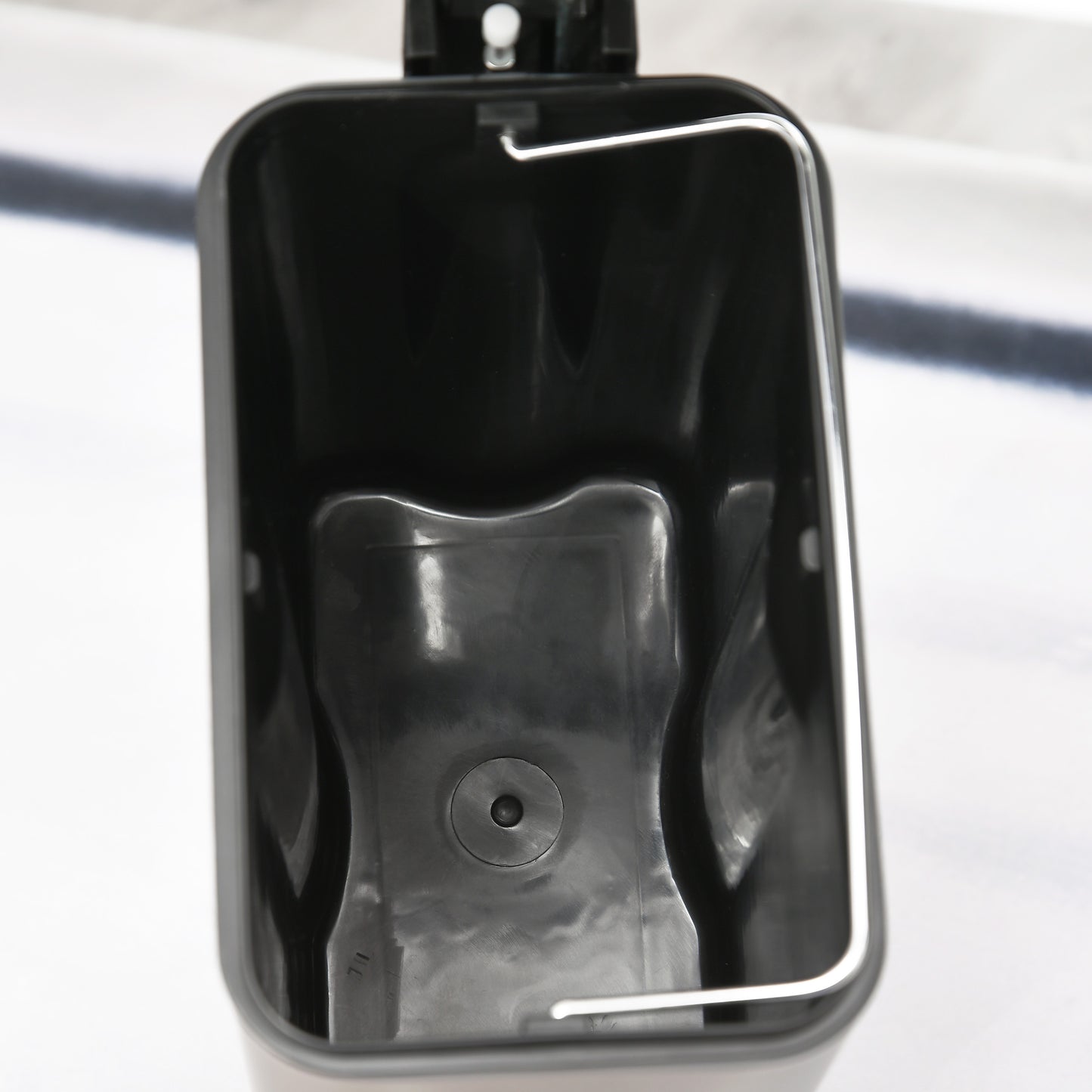 5L Pedal Bin, Bathroom Bin Small, Steel, with Quiet-Closed Lid, Silent and Gentle Open, Oversized pedal, Back Pull Ring