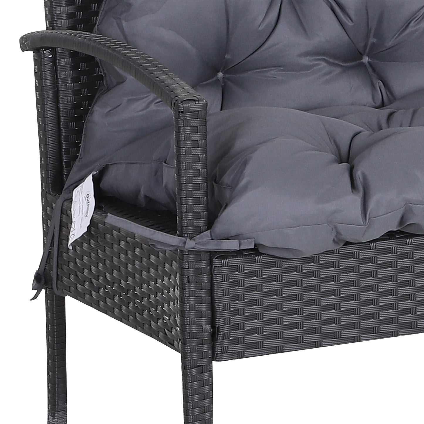 2-Seater Cushion,100Wx98Lx8T cm-Dark Grey