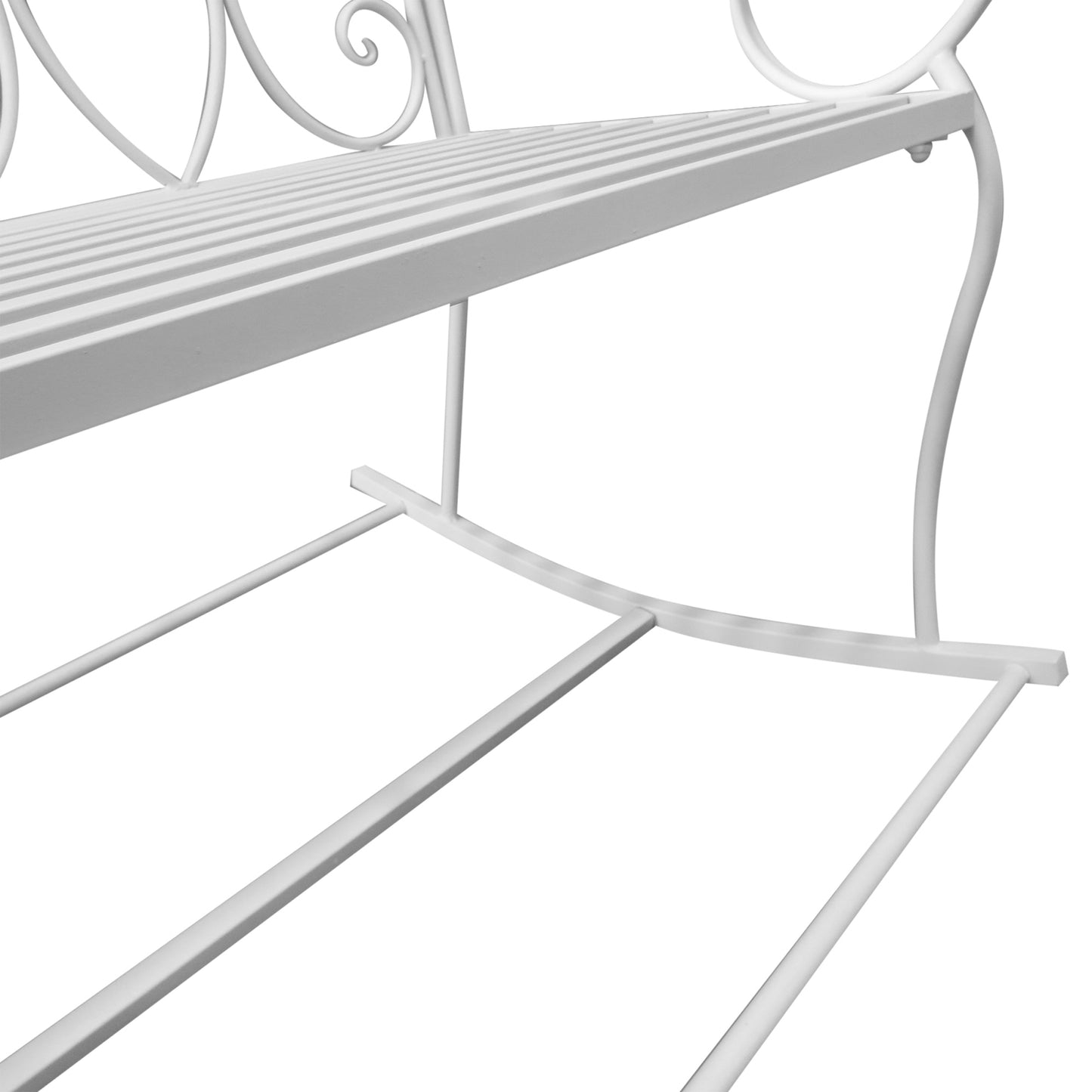 Iron Rocking Bench-Milk White