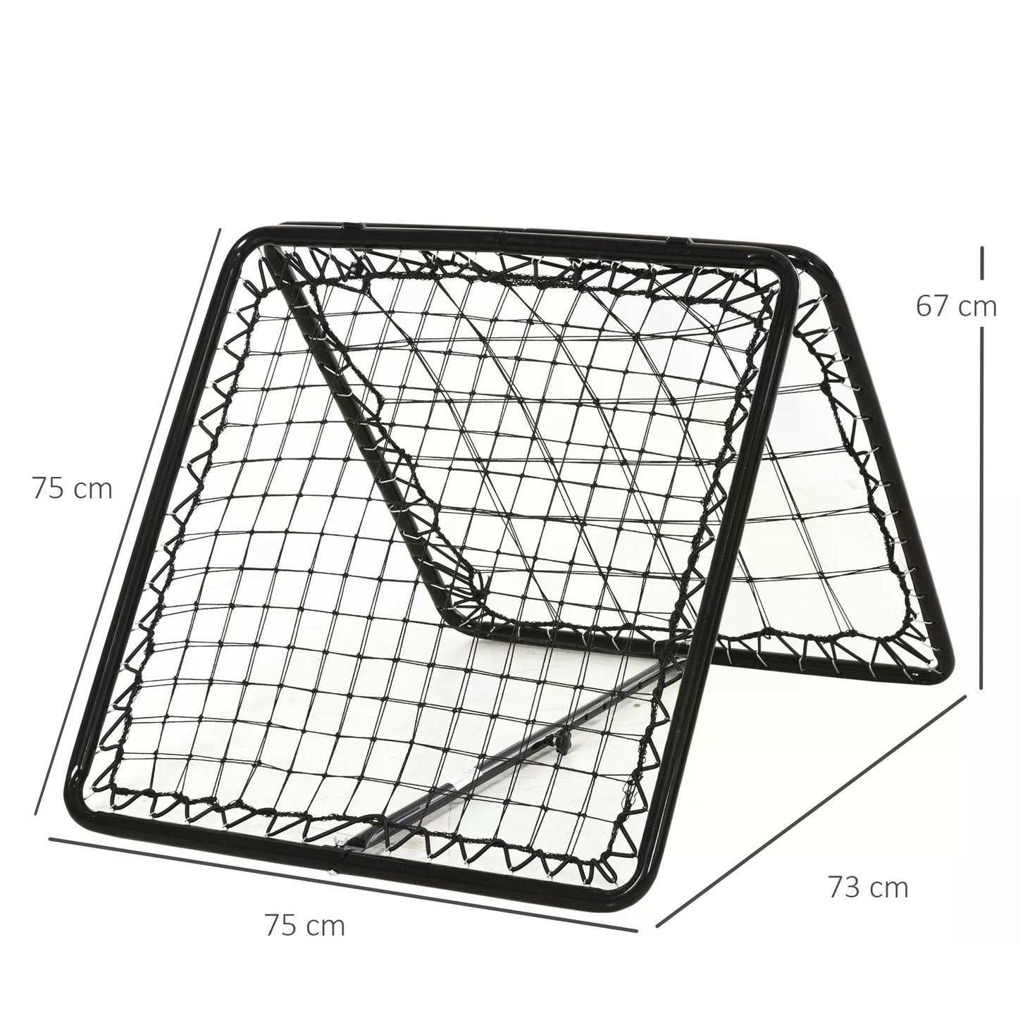 Angle Adjustable Rebounde Training Set Football, Baseball, Basketball w/ All Weather Double Layer Net , Black