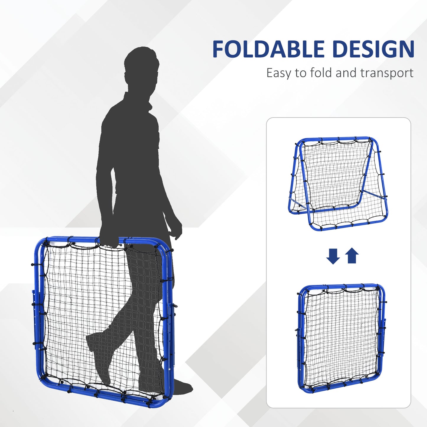 PE Mesh Double-Sided Outdoor Rebounder Net Blue