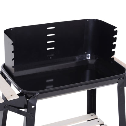 Charcoal BBQ Grill Trolley Barbecue Patio Outdoor Garden Heating Smoker