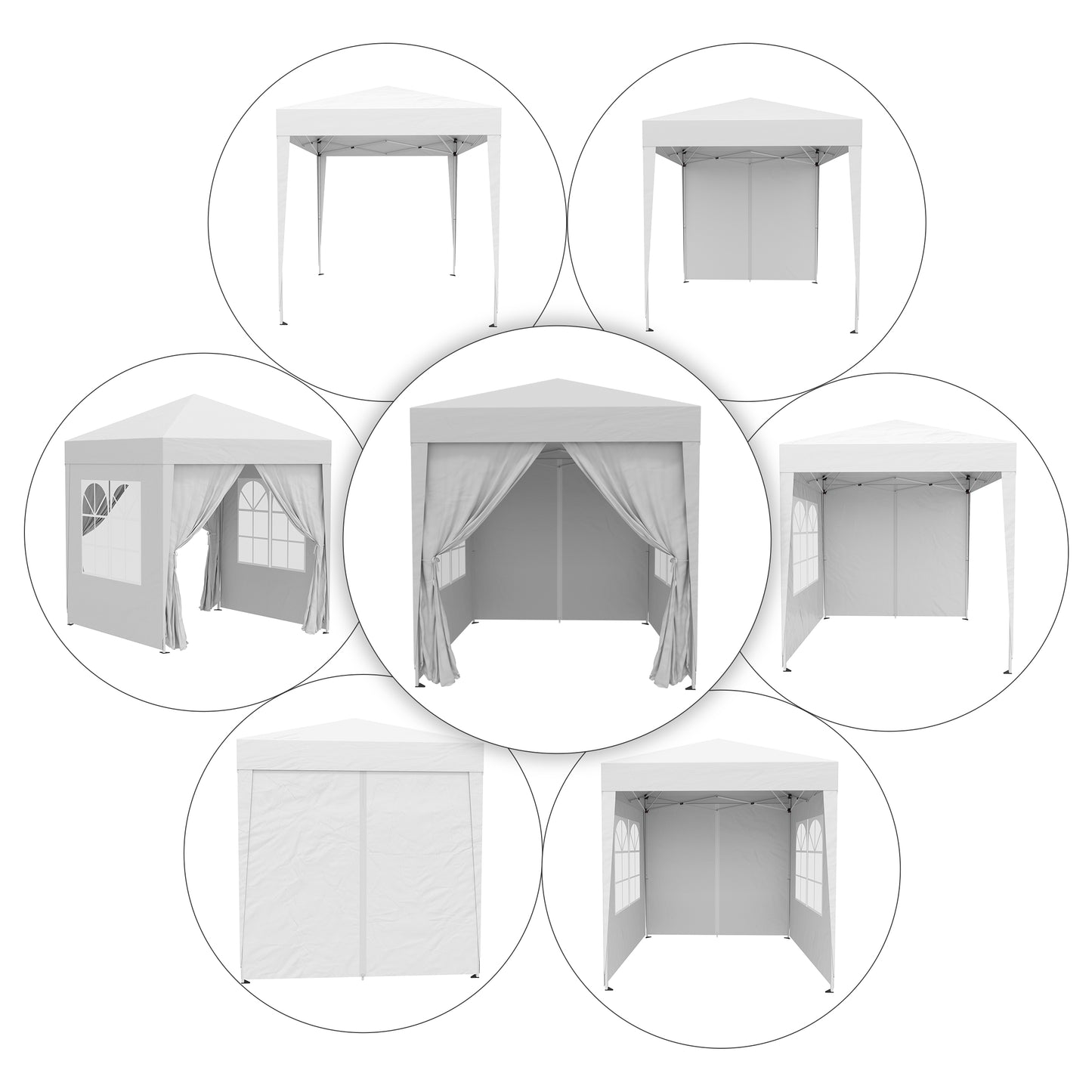 2 x 2m Pop Up Gazebo - White