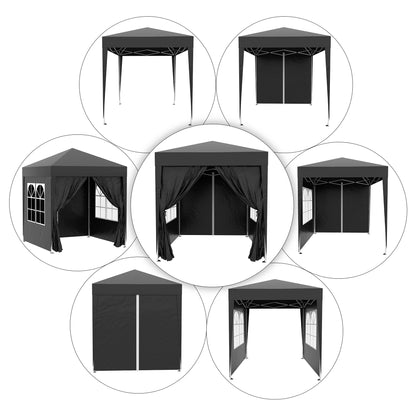 2 x 2m Pop Up Gazebo-Black