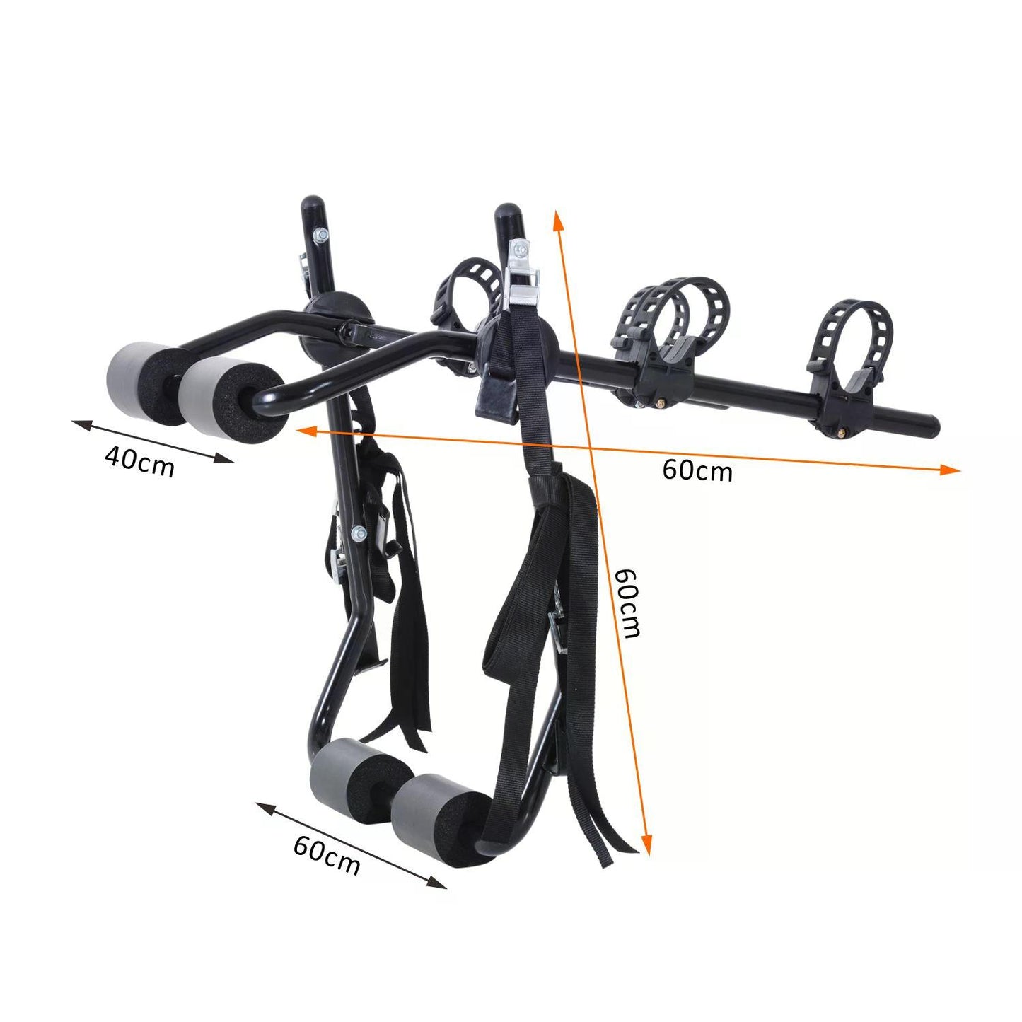 2 Bicycles Car Carrier Rack-Black