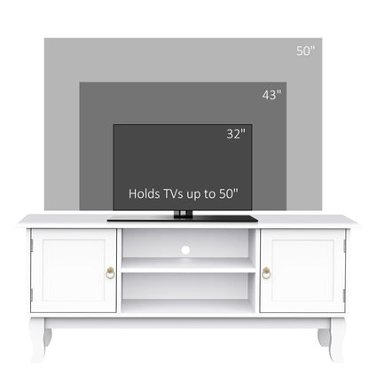 TV Stand Unit Corner Table, MDF-Ivory White