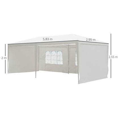 6x3 m Gazebo Canopy-White