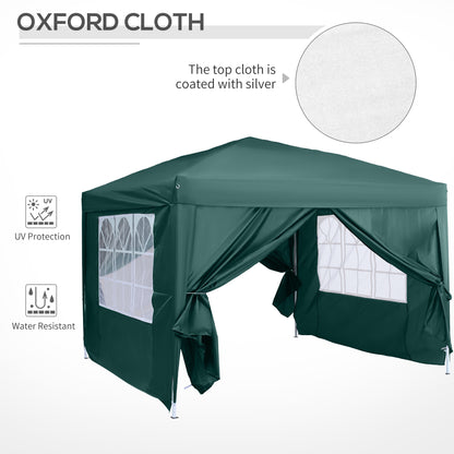 Pop Up Gazebo Marquee, size(3m x 3m)-Green