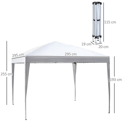 3 x 3m Pop Up Gazebo-White