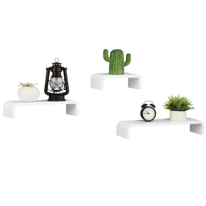 3 pcs U Shaped Shelves Set-White