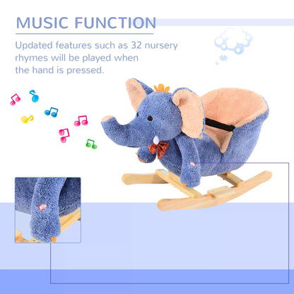 Elephant Rocking, with Sound, Elephant-Blue/Beige