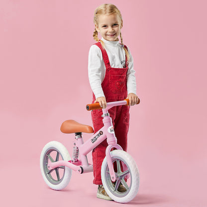 HOMCOM Toddler Balance Bike No Pedal Walk Training Pink 