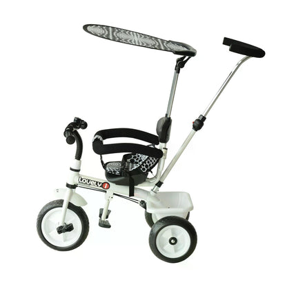 Baby Stroller W/Handle-White/Black