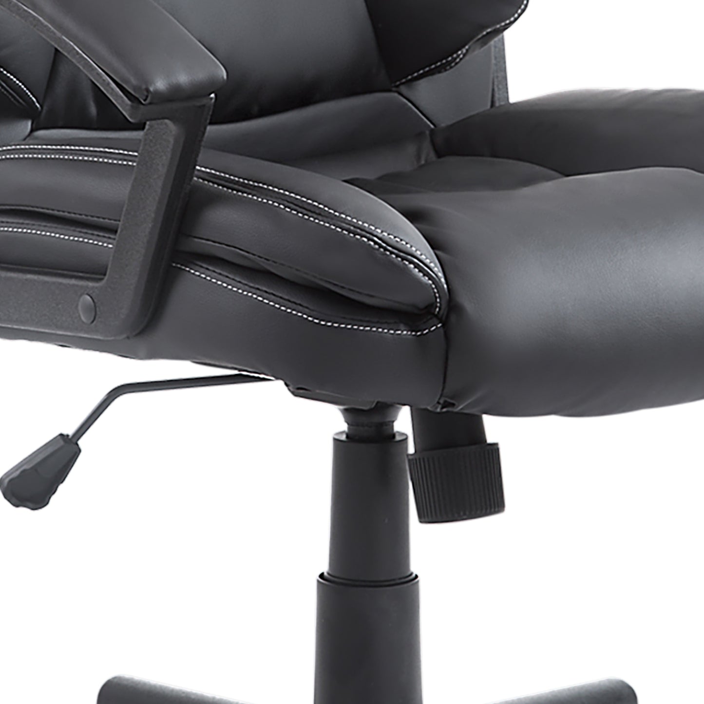 Homcom Office Chair Pu Leather Swivel Executive Armchair Pc Desk Computer Seat Height Adjustable Home Office Ergonomic Chair -Black