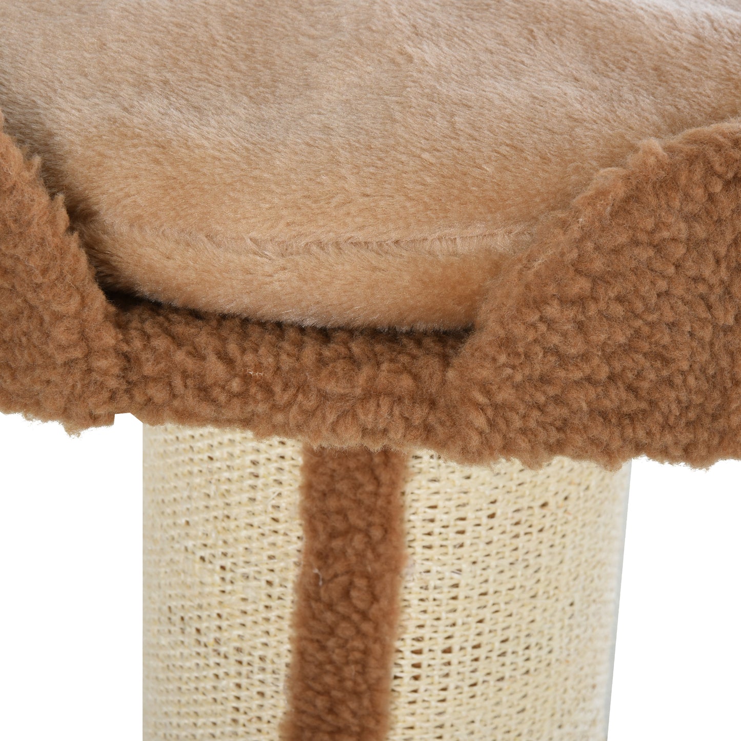 81cm Cat Tree Kitten Activity Center Tower Sisal Scratching Posts Lamb Cashmere Perches Light Brown