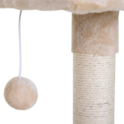 70cm Cat Tree Cat Tower Scratching Post Climbing Tree for Kitty Activity Center Beige