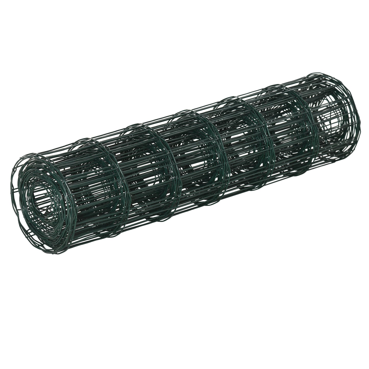 61cm x 1000cm Chicken Wire Mesh Foldable PVC Coated Welded Garden Fence Roll Poultry Netting for Rabbit Green