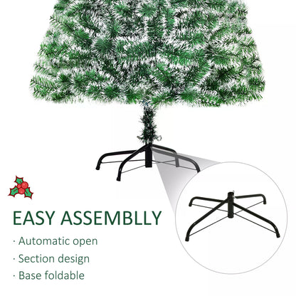 Artificial Christmas Tree Indoor Christmas Tree Xmas Gift with Metal Stand 416 Tips 1.5M - Green