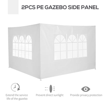 3m Side Walls Gazebo Replacement Panels-White