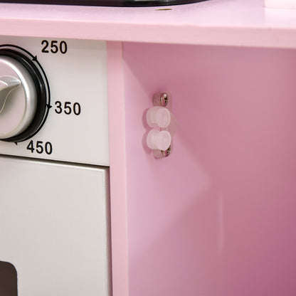 Pink Childrens Kitchen, with Lights, Sounds, Microwave, Sink and Storage