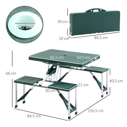 Foldable Picnic Table Set - Green