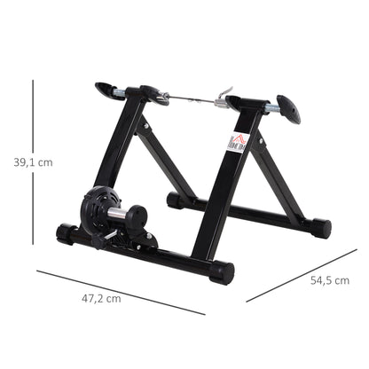 Foldable Indoor Bike Turbo Trainer Exercise Bike Gym Bike Trainer Bike Exercise Stand-Black