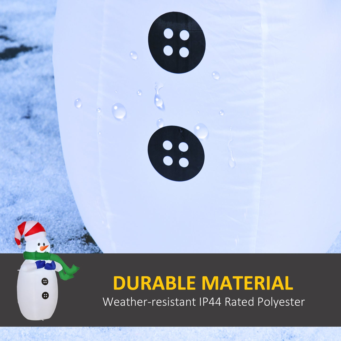 Inflatable Christmas Snowman 120 cm W/LED Lights