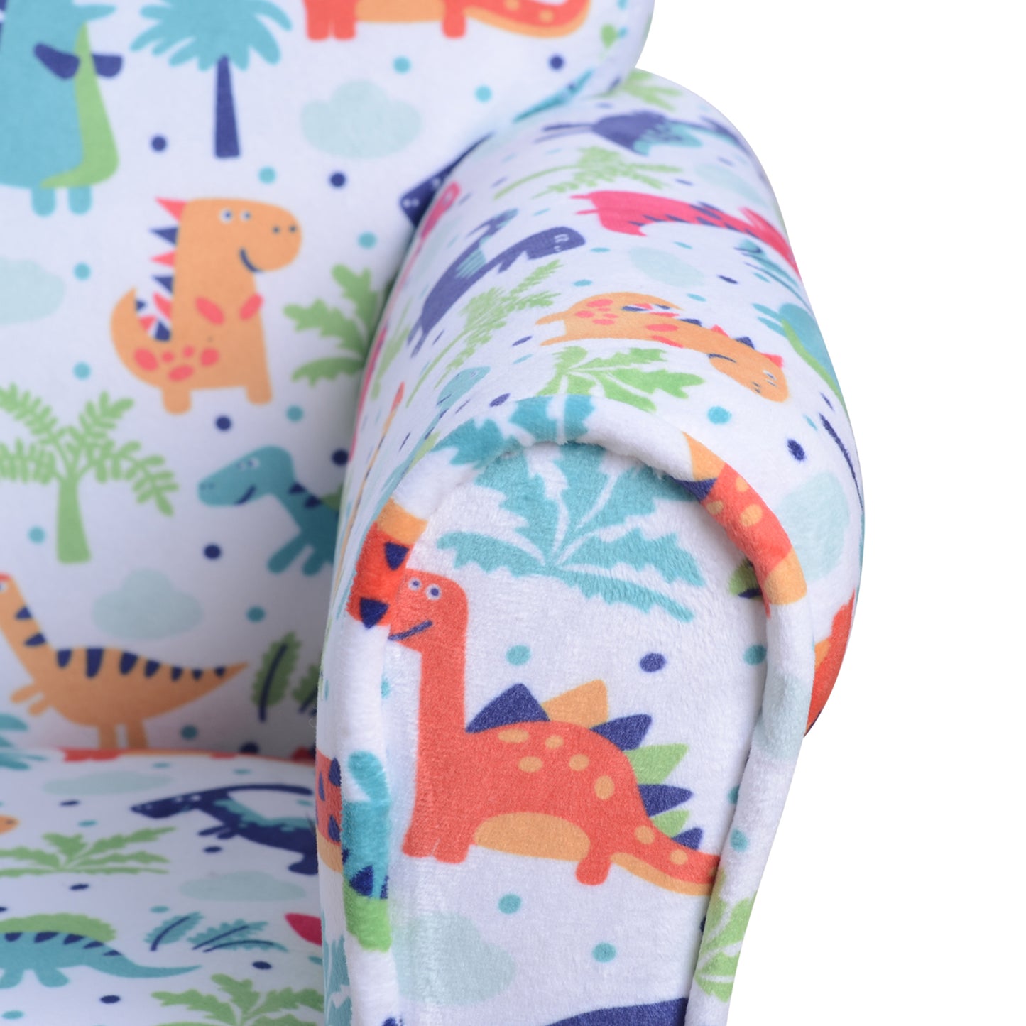 Toddler Couch, Flannel Cartoon Dinosaur Pattern Children Armchair Sofa For Toddlers