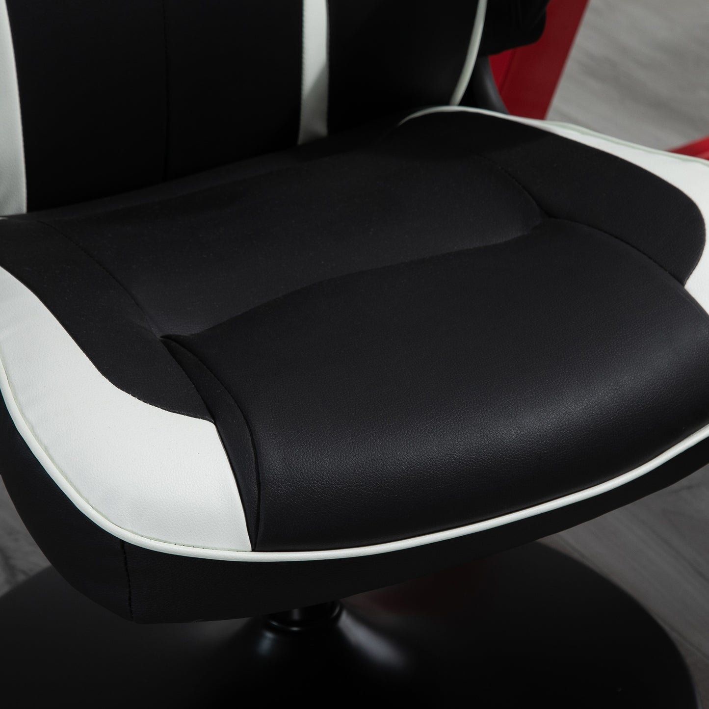 Ergonomic Game Chair, without Wheels, with Adjustable Height Pedestal Base, Leather