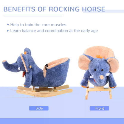 Elephant Rocking, with Sound, Elephant-Blue/Beige