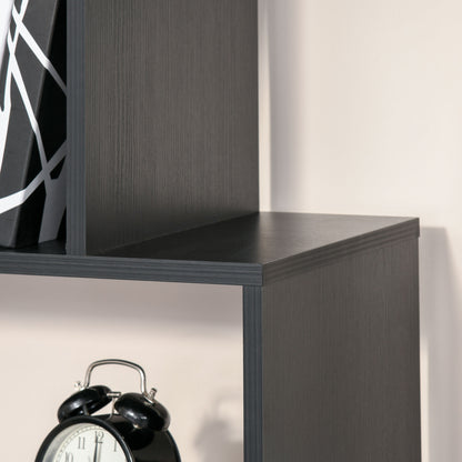 6 Shelves Bookshelf S Shape-Black