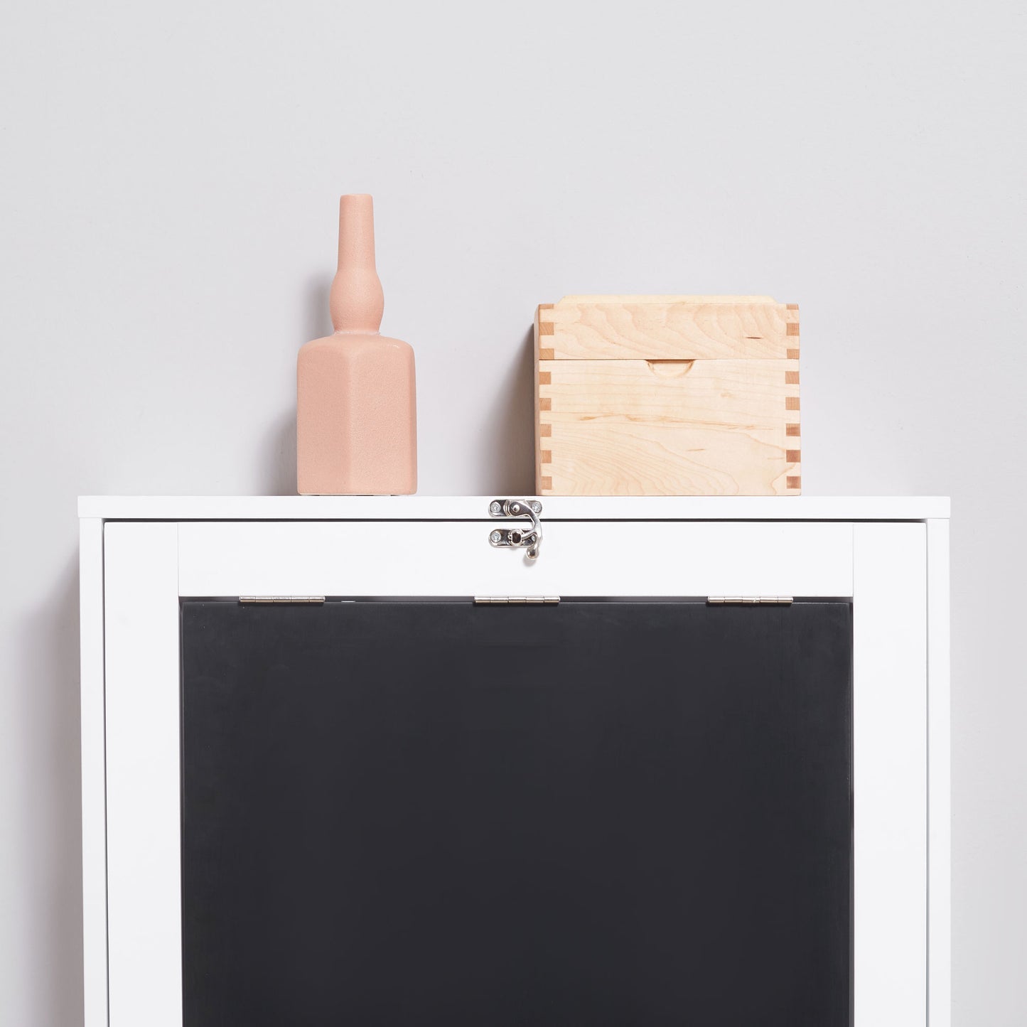 MDF Folding Wall-Mounted Drop-Leaf Table with Chalkboard Shelf Bookcase White