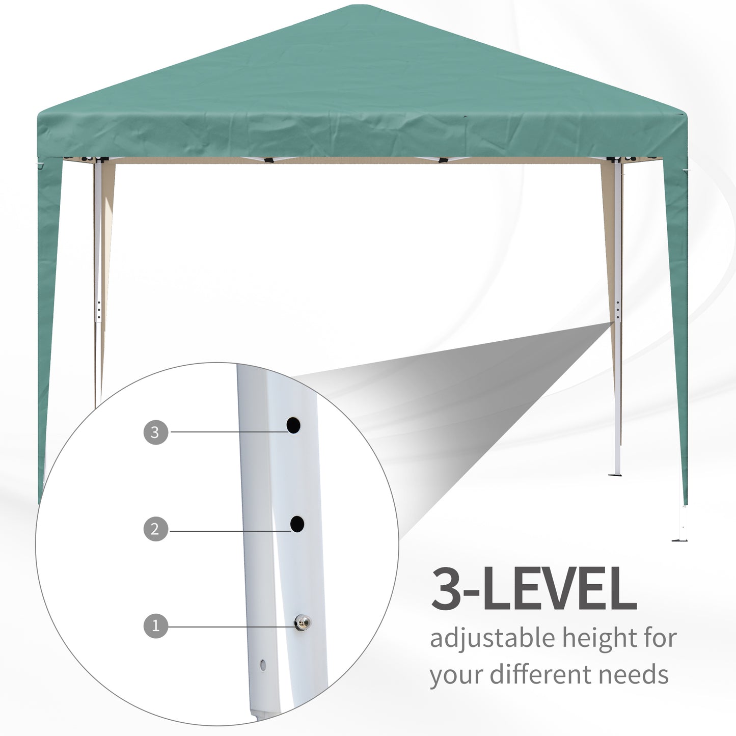 3 x 3m Pop Up Gazebo-Green