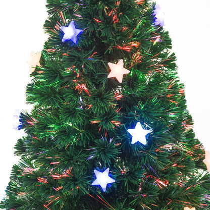 5ft Green Fibre Optic Artificial Christmas Tree W/ Stars