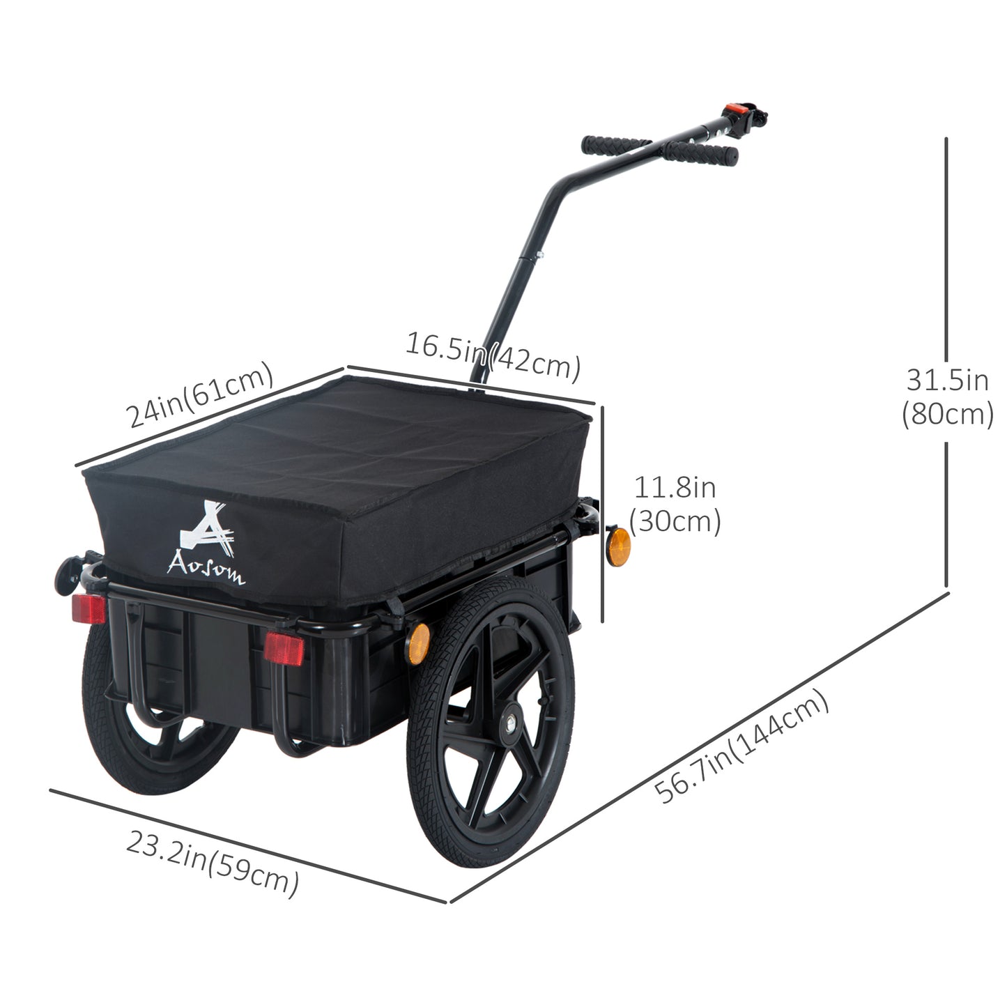 Cargo Trailer Bike W/Carrier Utility Luggage