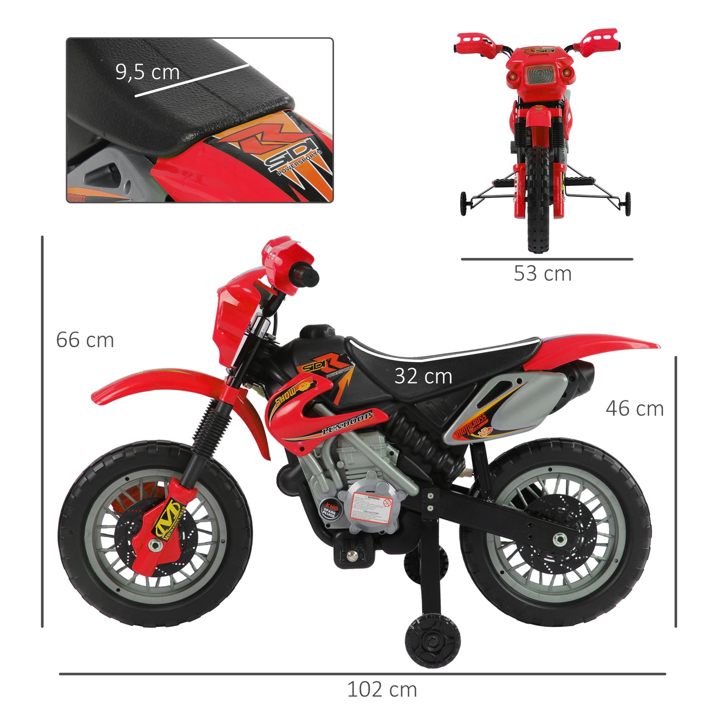 Kids Electric Ride on Motorcycle-Red