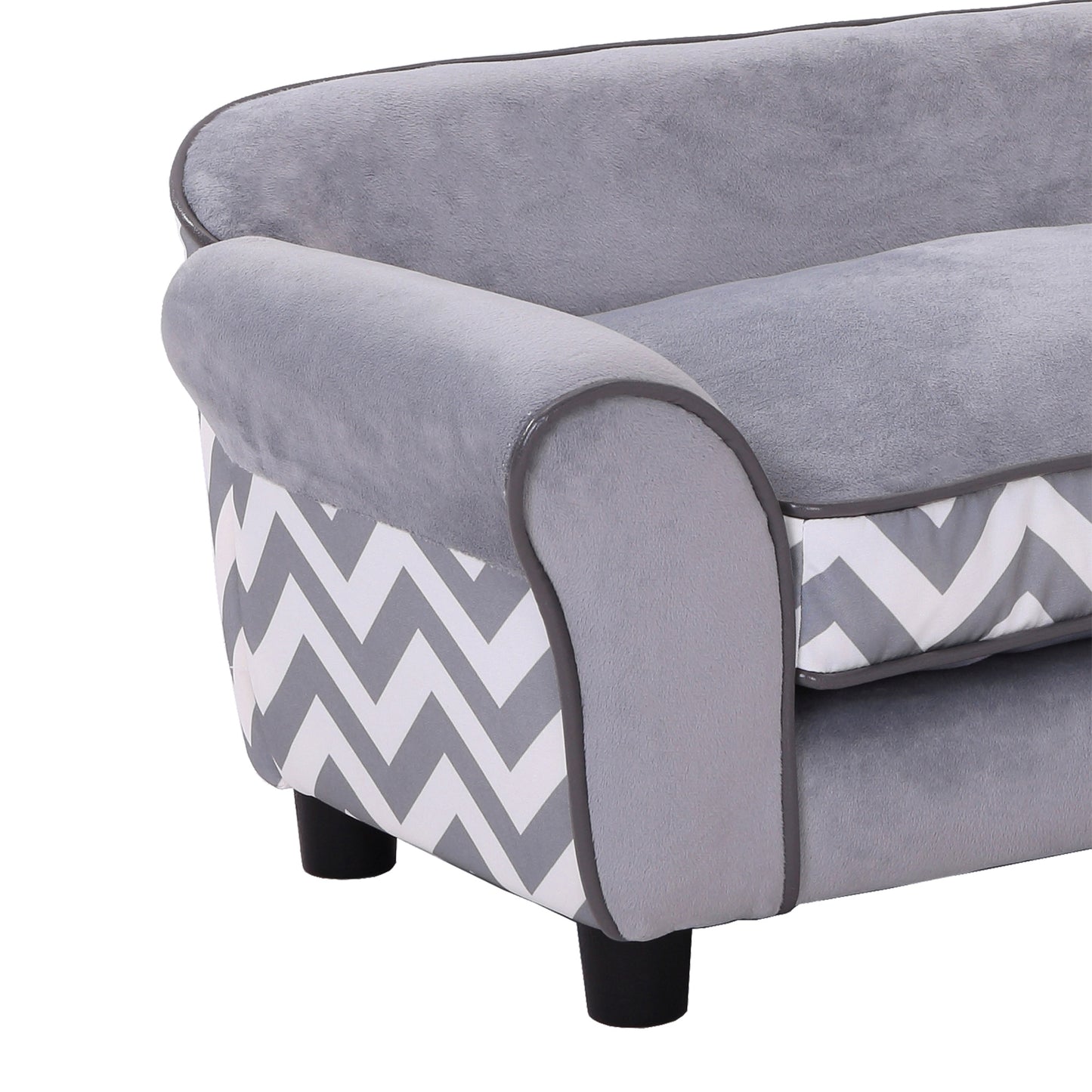 73.5Lx41Wx33H cm Pet Sofa-Grey/Black