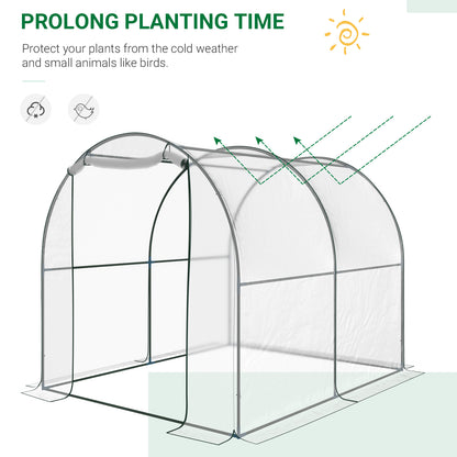 Walk in Transparent Greenhouse, Steel Frame, S size